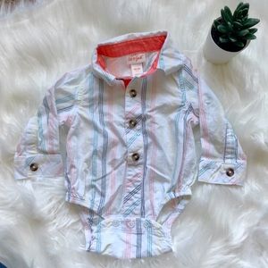 NB Button down dress onesie